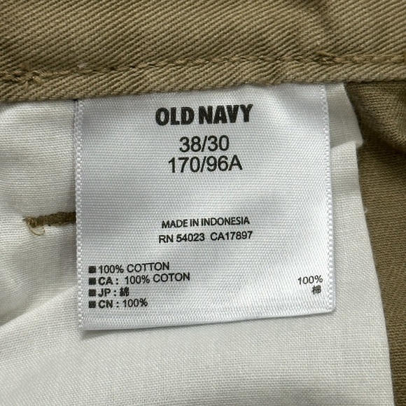 Men's Old Navy 38 x 30 Pants Chino Khakis Khaki Tan Slim Fit Classic Cotton NWT - Picture 11 of 12